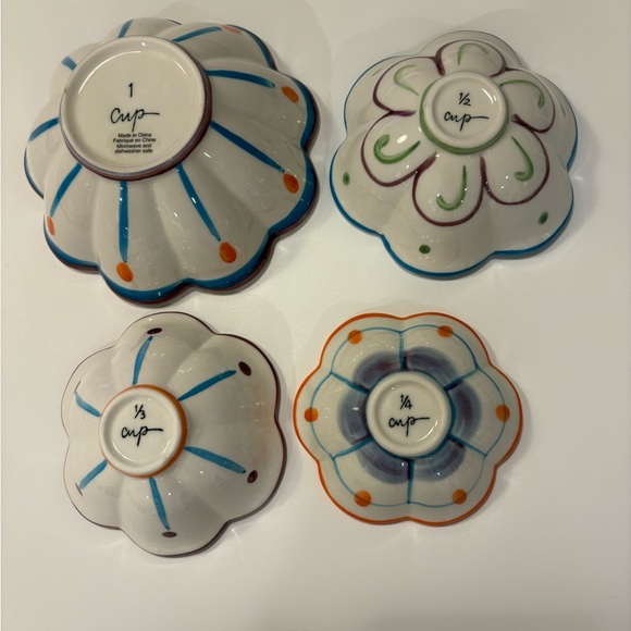 NEW Nordstrom Measuring Cups Colorful Ceramic Set - Picture 2 of 2